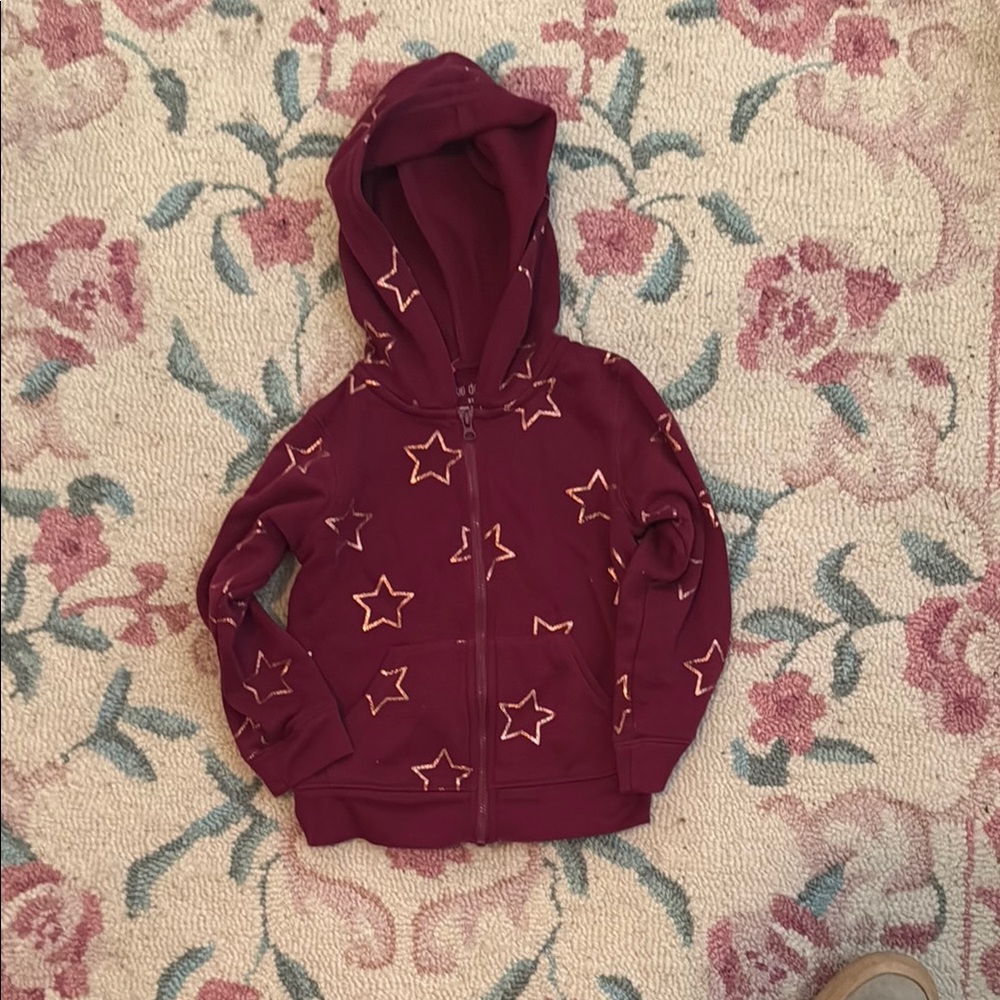 Starry Burgundy Kids Hoodie